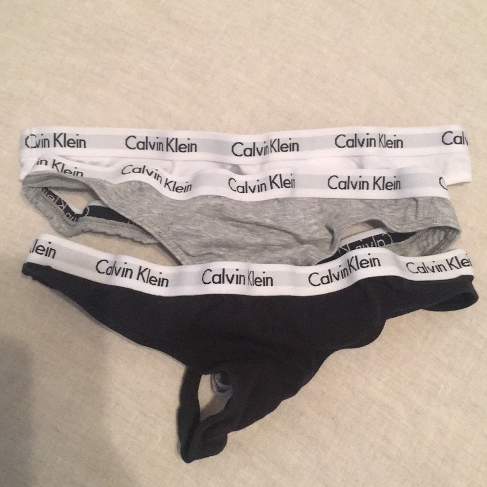 3 pack Calvin Klein thong cotton underwear